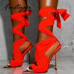 Fabric Ankle Strap Shoes