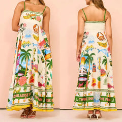 Trendy Boho Maxi Dress Summer Chic