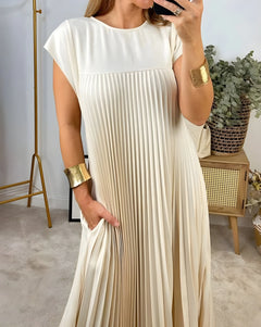 Sleeveless Pleated Dress