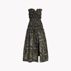 Camouflage Elastic Strapless Dress