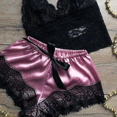 Lace Satin Sleepwear Set