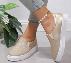 Stylish Casual Shoes Sale Plus Size Sequined Flat Women Loafers