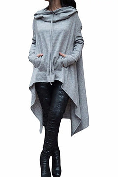 Women Plus Size Loose Long Sleeve Hoodie