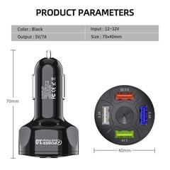 USLION 4-Port USB Car Charger: Quick 48W Charging