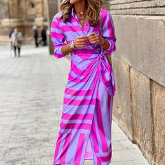 Striped Cardigan Dress