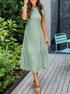 Plain Charm Midi Dress