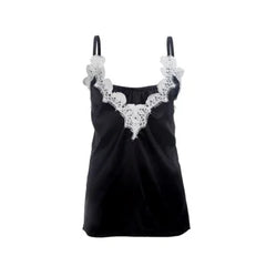 Gothic Lace Satin Silk Sequin Tank Top