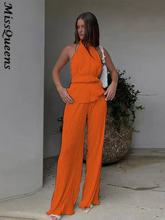 Trouser Suit Spring Elegant Wide Leg Pants