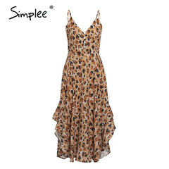 Simplee Leopard Print Dress