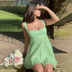 French Green Dress