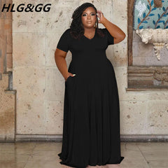 A-Line Long Plus Size Dress