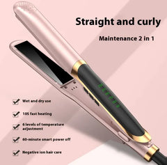 Dual-Purpose Mini Hair Straightener & Curler